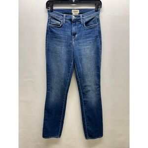 L'AGENCE Dean Jeans Women 25 Blue Sequoia High Rise Straight Leg‎ Denim